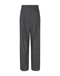 Wool Blend Pleated Pants