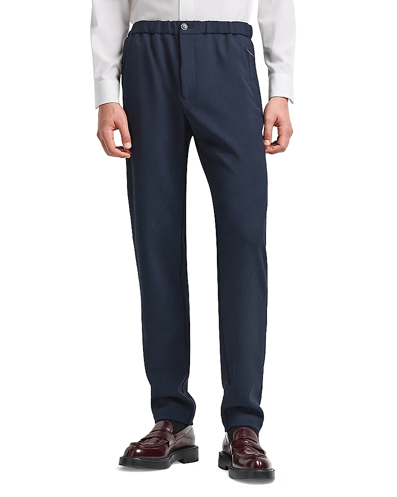 Emporio Armani Regular Fit Crepe Jersey Trousers