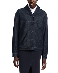 Emporio Armani Dark Denim Jacket with Rolled Collar