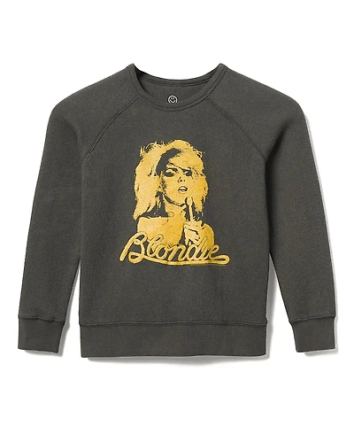 Junk Food Clothing Unisex Blondie Gold Raglan Fleece Sweatshirt - Little Kid, Big Kid