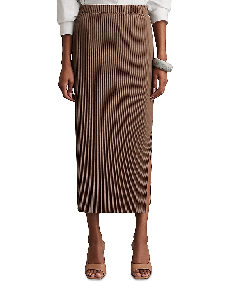 Reiss Pippa Jersey Pleated Column Skirt