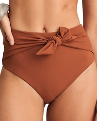 Reiss Hallie High Waisted Tie Front Bikini Bottom