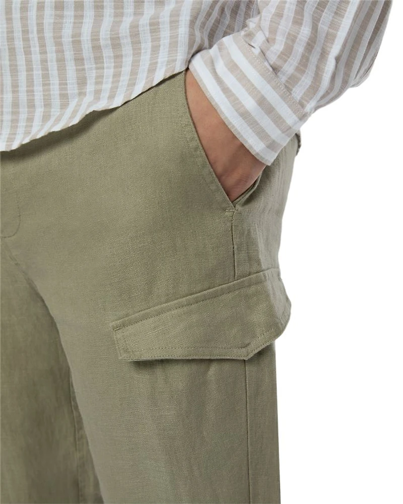 Linen Cargo Jogger Pants