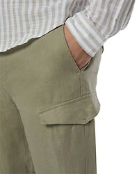 Linen Cargo Jogger Pants