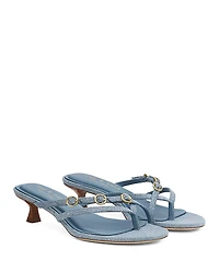 rag & bone Women's Sammie Buckle Kitten Heel Sandals