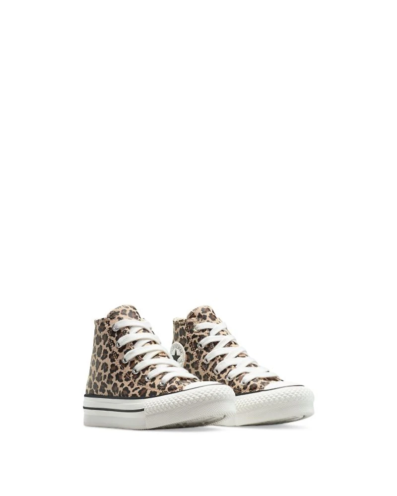 Girls' Chuck Taylor All Star EVA Lift Hi Leopard Sneakers - Big Kid
