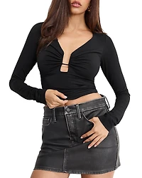 Good American Jersey U Wire Long Sleeve Top