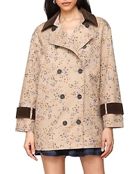 Mixed Media Oversized Trench Coat
