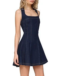 Panelled Fit & Flare Cap Sleeve Dress