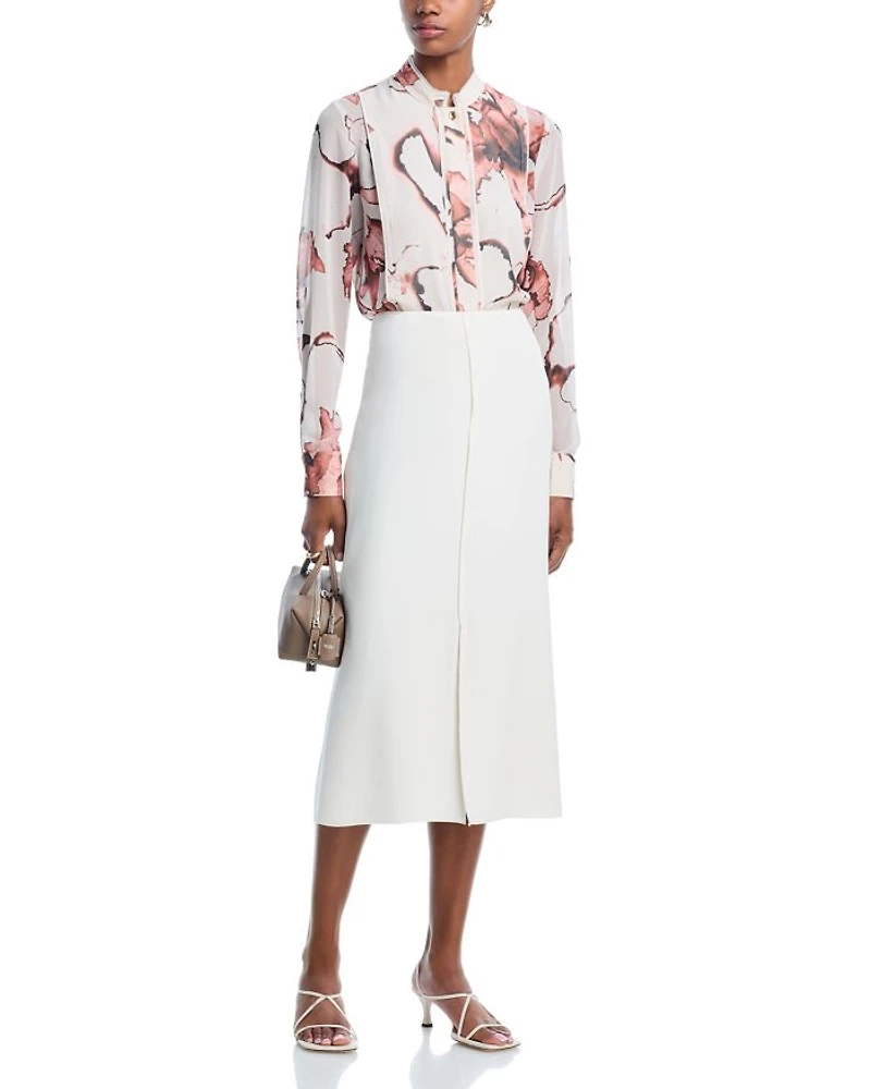 Burnt Floral Print Blouse