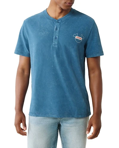 Short Sleeve Pique Henley Shirt