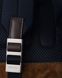 Re-Nylon and Leather Backpack