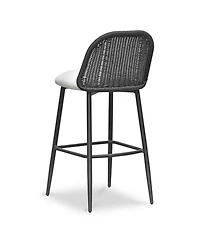 Alexa Rattan Performance Fabric Barstool
