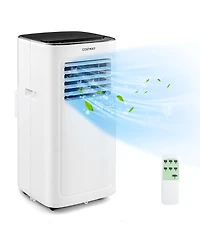 Costway 6000 Btu (9000 Btu Ashar) Portable Air Conditioner 3-in-1 Ac Unit with Cool Dehum Fan Sleep Mode