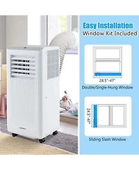 6500 BTU(10000 BTU ASHRAE) Portable Air Conditioner 3-in-1 Freestanding Air Cooler with Dehumidifier