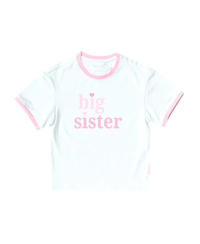 Bits & Bows Girls' Big Sister Crewneck T-shirt - Little Kid