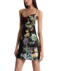 Harmony Floral Cowlneck Mini Dress