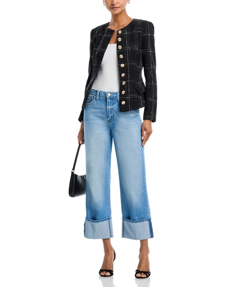 Leighton High Rise Cuff Stovepipe Jeans Cristo