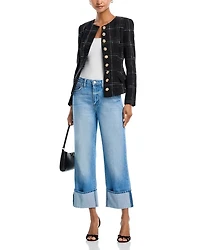 Leighton High Rise Cuff Stovepipe Jeans Cristo