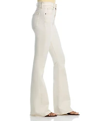 Beverly High Rise Skinny Flare Jeans Ecru