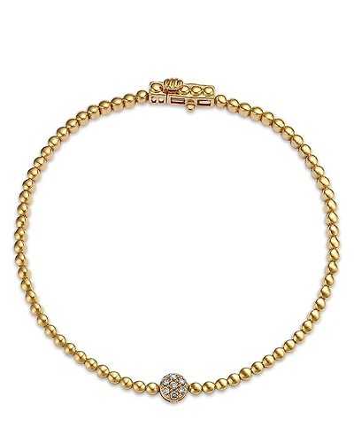 Bloomingdale's Fine Collection Diamond Cluster Beaded Bracelet
