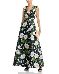 Printed Jacquard Ballgown