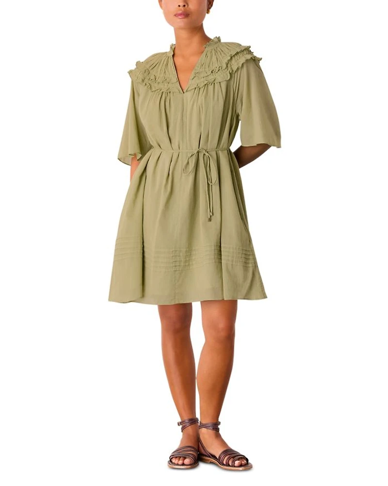 Petite Cotton Frill Mini Dress