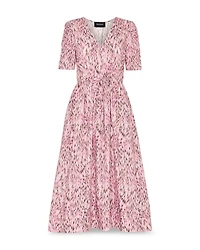 Leopard Print Cotton Midi Dress
