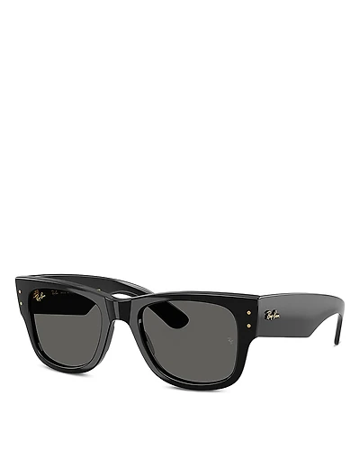 Ray-Ban Mega Wayfarer A$Ap Rocky Blacked Out Collection Square Sunglasses, 51mm