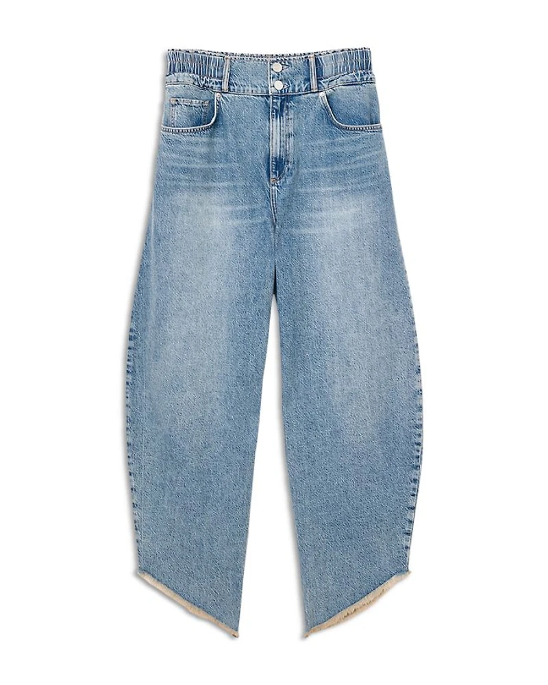 Taylor Fray High Rise Barrel Jeans Light Indigo