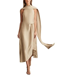 Reiss Michelle Drape Occasion Midi Dress