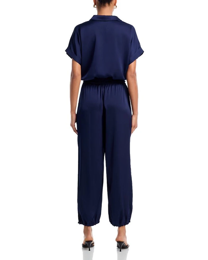 Tie Front Satin Shirt