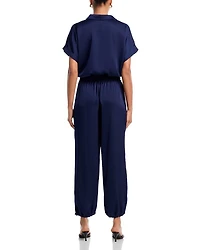 Tie Front Satin Shirt