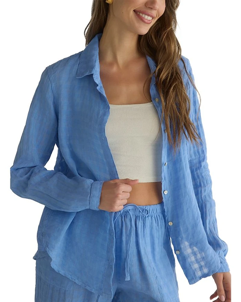 Tonal Check Seersucker Shirt