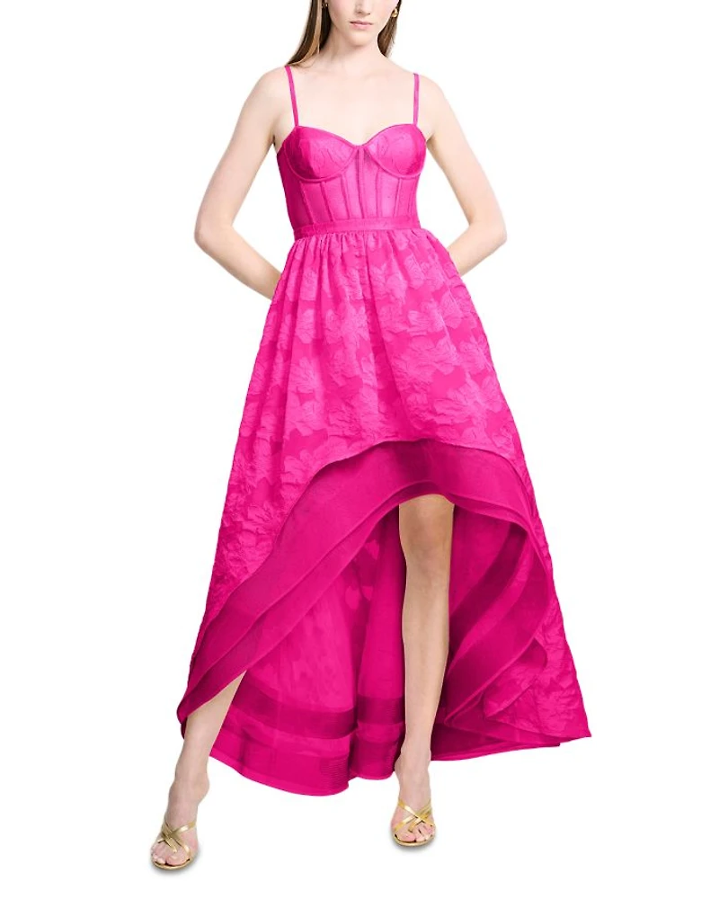High Low Organza Tulle Gown