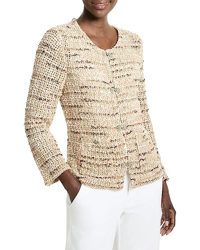 Nic+Zoe Tonal Mix Knit Jacket