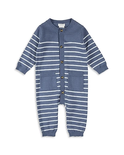 Firsts by petit lem Boys' Striped Sweater Knit Playsuit - Baby
