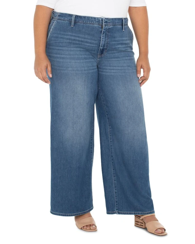 Weekender High Rise Wide Leg Jeans Walnut Creek