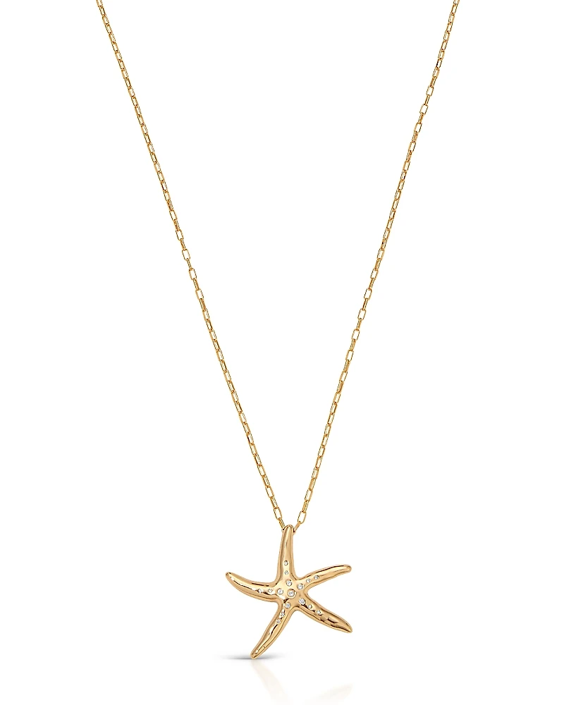 Ettika Starfish Luxe Pendant Necklace, 29.5-34.5