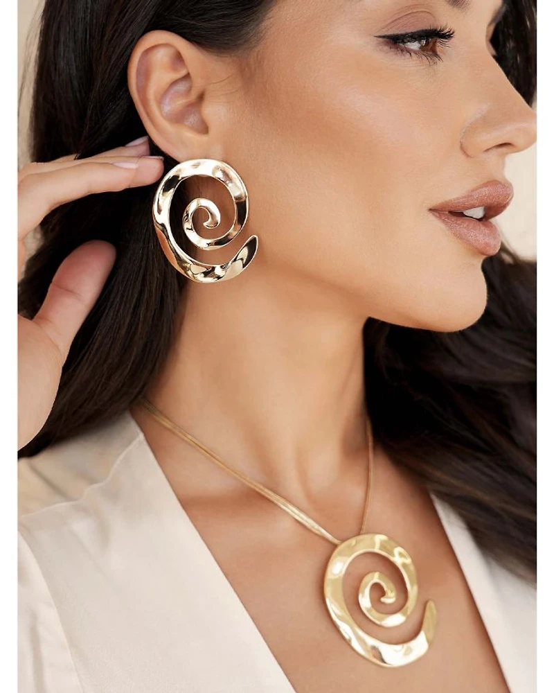 Aura Swirl Drop Earrings