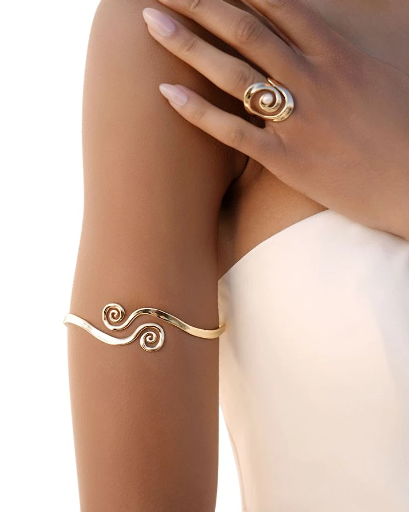 Intertwined Aura Swirl Arm Cuff