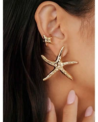 Pavé Starfish Luxe Statement Stud Earrings