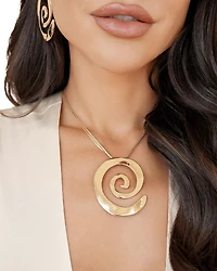 Aura Swirl Pendant Necklace, 12"-17"