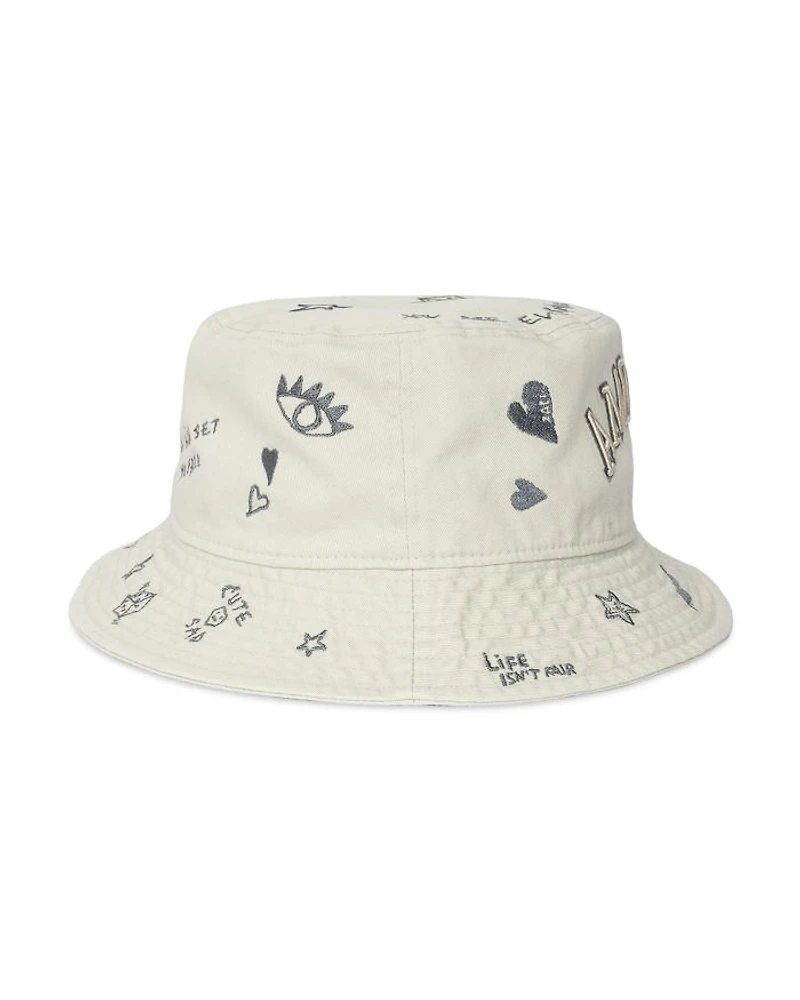New Era x Zadig Tattoo Embroidered Bucket Hat