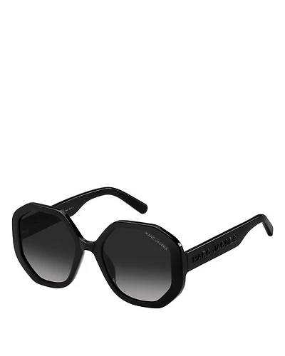 Round Geometrical Sunglasses, 53mm