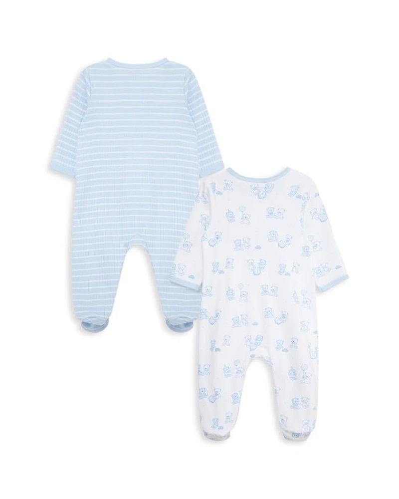 Boys' Bear Footies, Pack of 2 - Baby