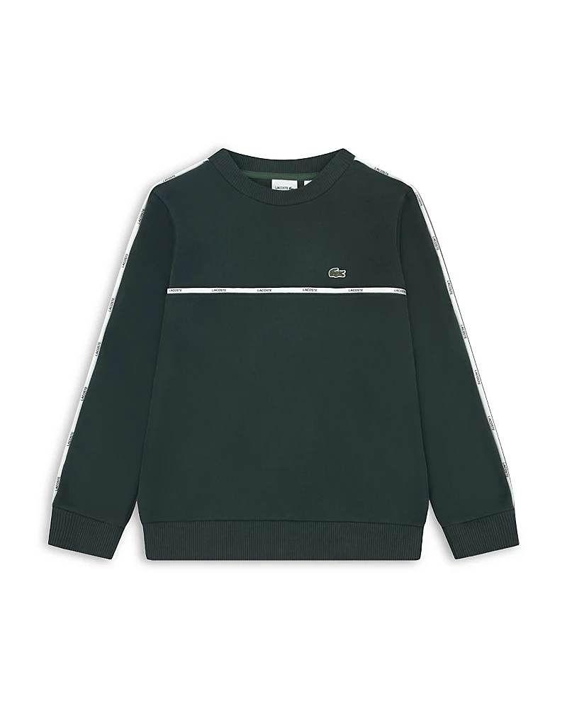Lacoste Boys' Logo Tape Crewneck Sweatshirt - Little Kid, Big Kid
