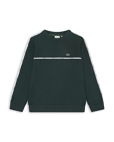 Lacoste Boys' Logo Tape Crewneck Sweatshirt - Little Kid, Big Kid