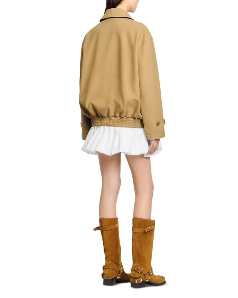 Short Oversized Trench Coat