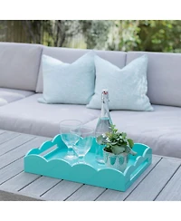 Scalloped Ottoman Tray, 17" x 13"
